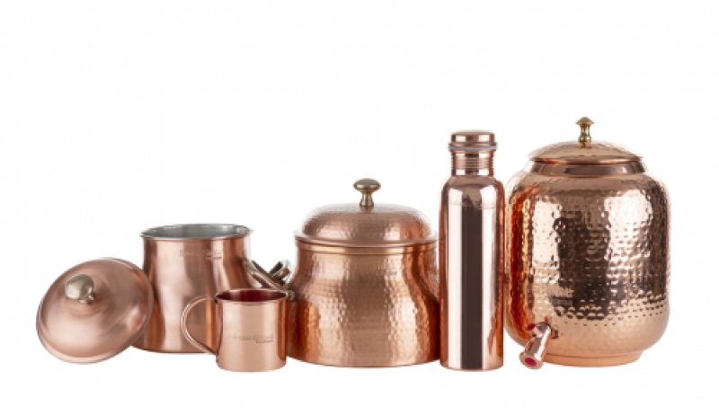 Kubek miedziany grawerowane logo Magavena 450 ML